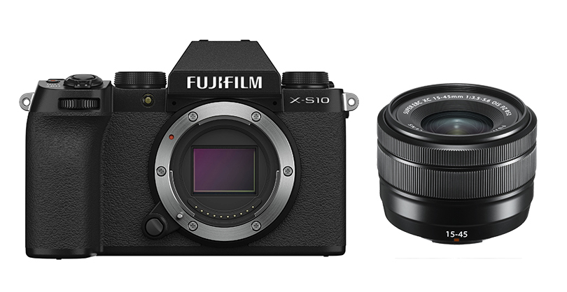 Fujifilm X-S10 Mirrorless  15-45mm kit Black + $150 Cash Back via Redemption