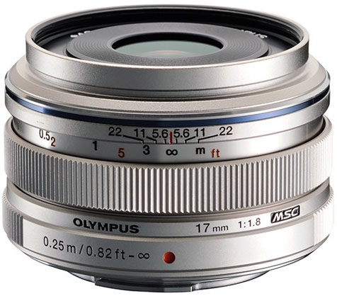 Olympus 17mm f1.8 Metal Lens Silver
